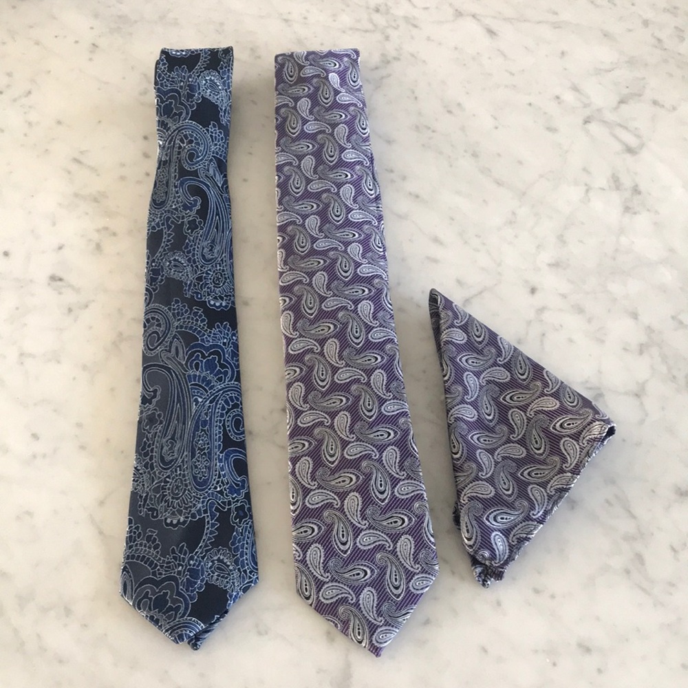Men’s Tie 2 Ties and 1 Pocket Square